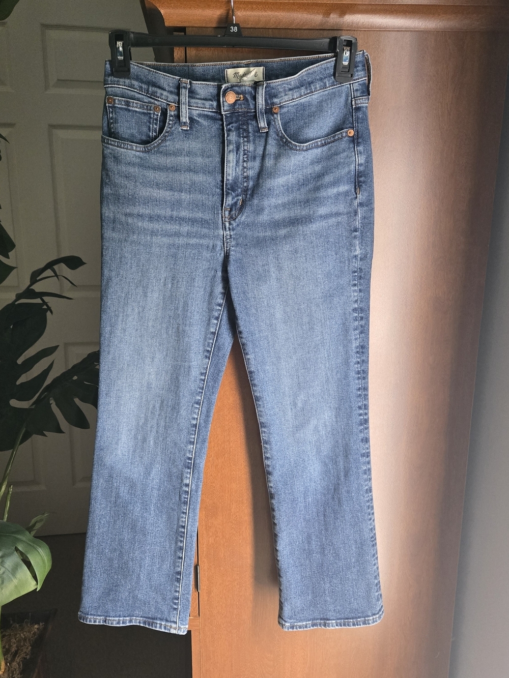 Madewell Medium Blue Cali Demi Boot Jeans